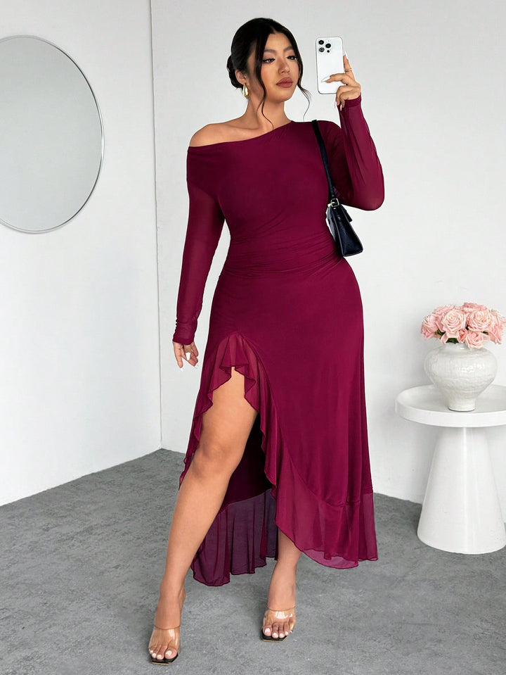 Rochie midi  SHEIN, vișiniu