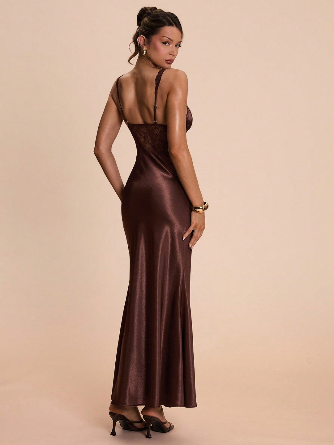 Rochie maxi SHEIN, maro