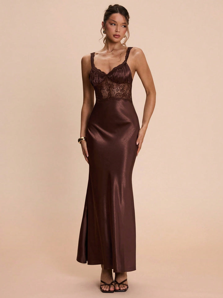 Rochie maxi SHEIN, maro