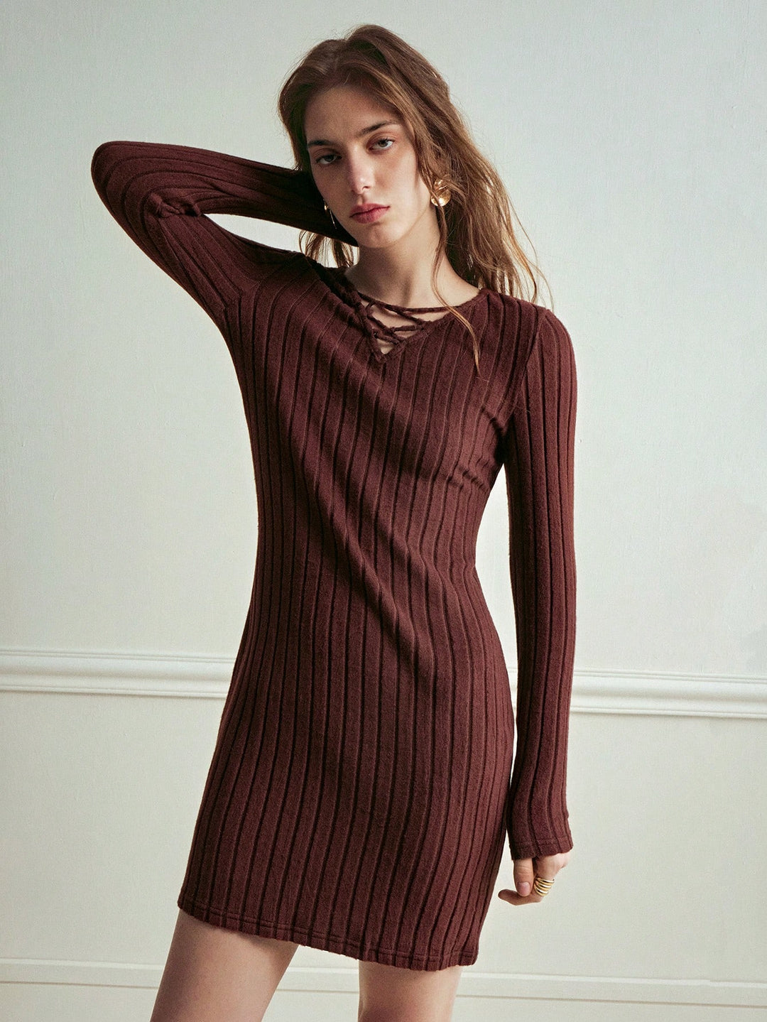 Rochie mini SHEIN, maro