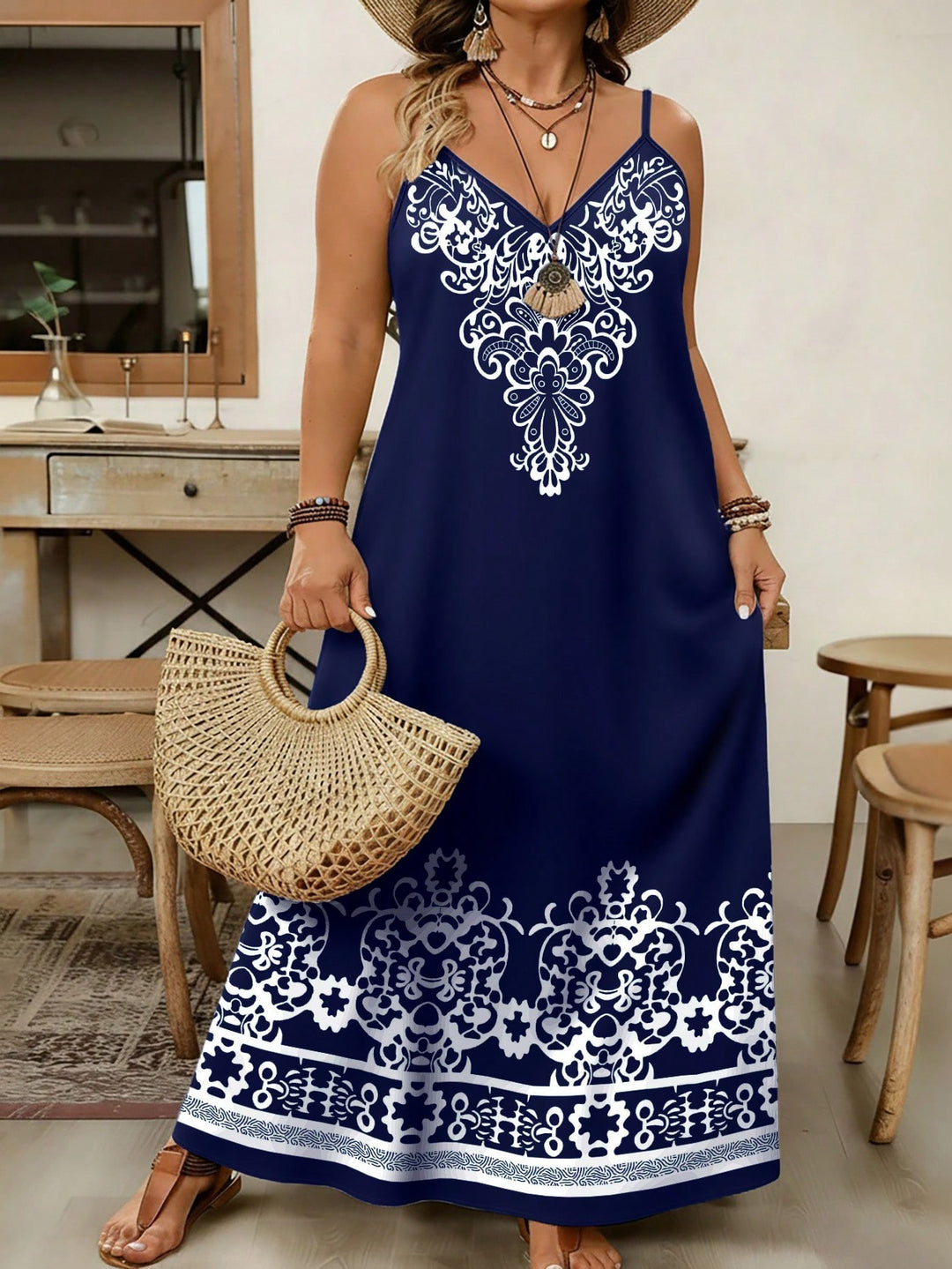 Rochie maxi SHEIN, albastru