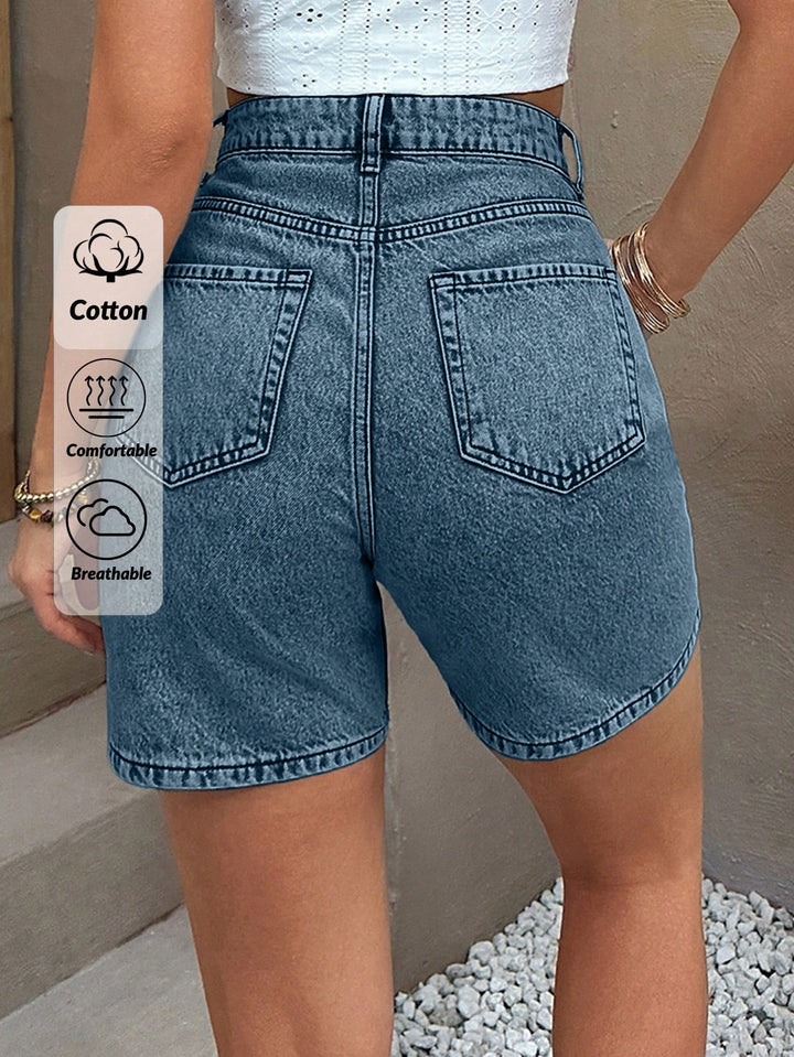 Pantaloni scurți SHEIN, albastru
