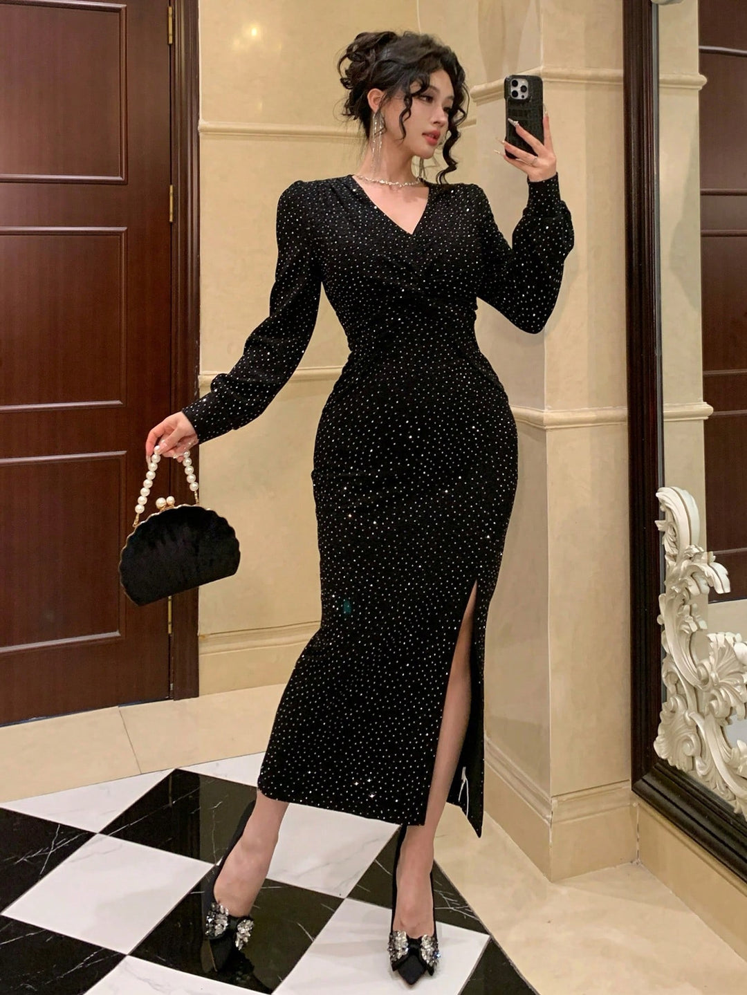 Rochie maxi SHEIN, negru
