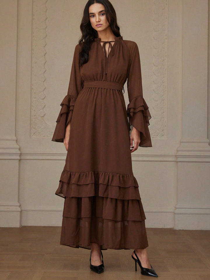 SHEIN maxi ruha, barna