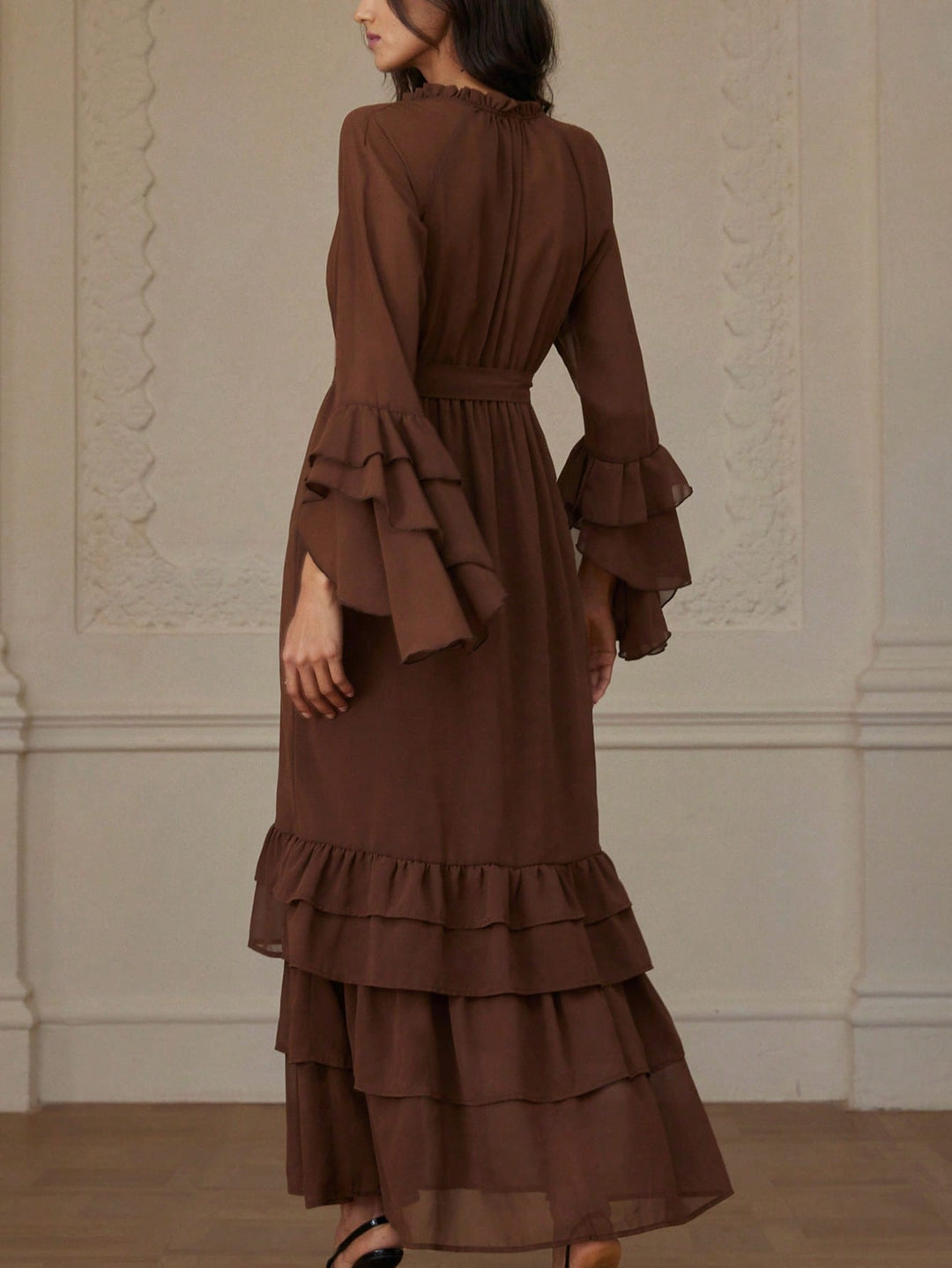 SHEIN maxi ruha, barna