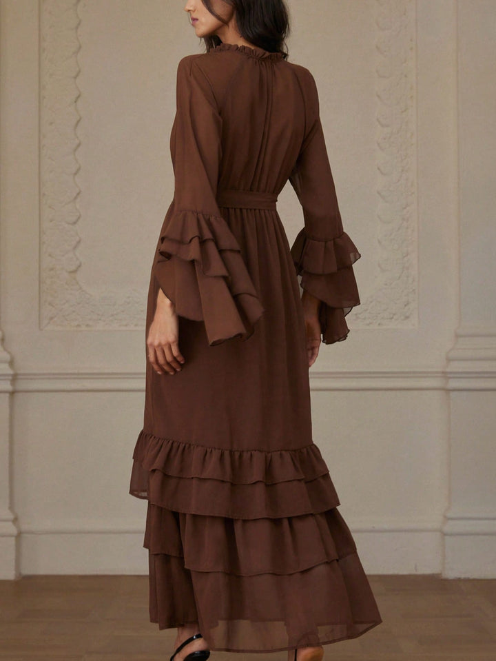 SHEIN maxi ruha, barna