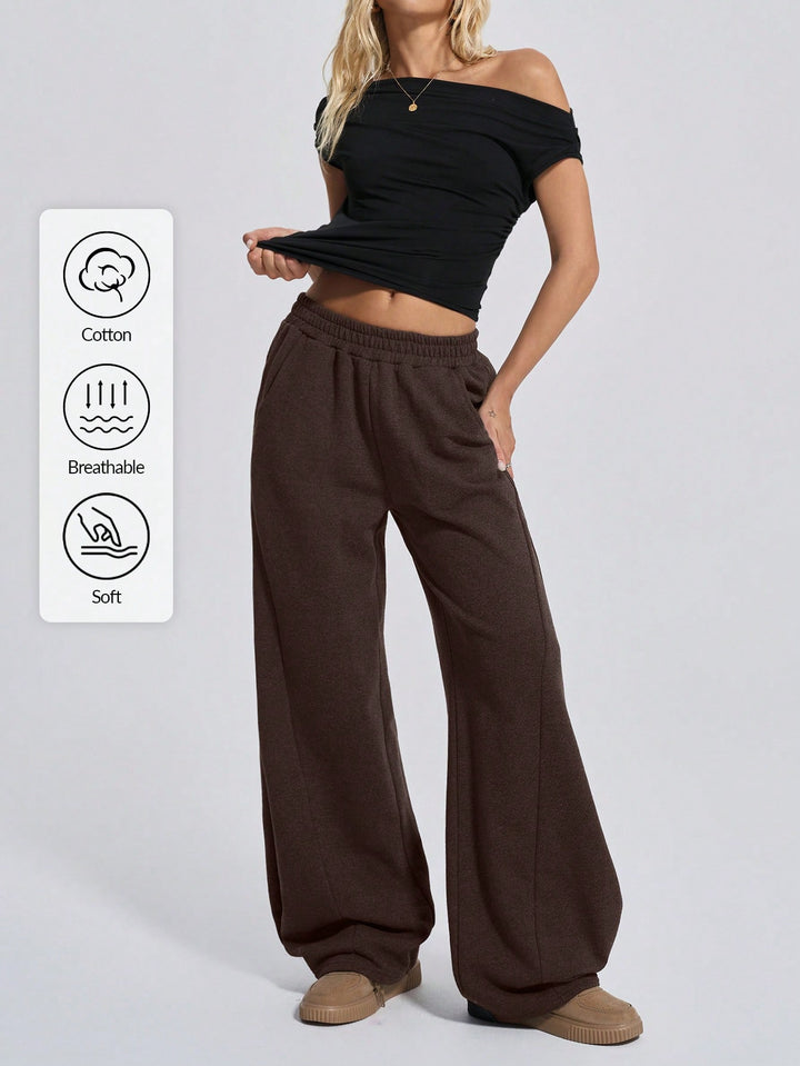 Pantaloni SHEIN, maro