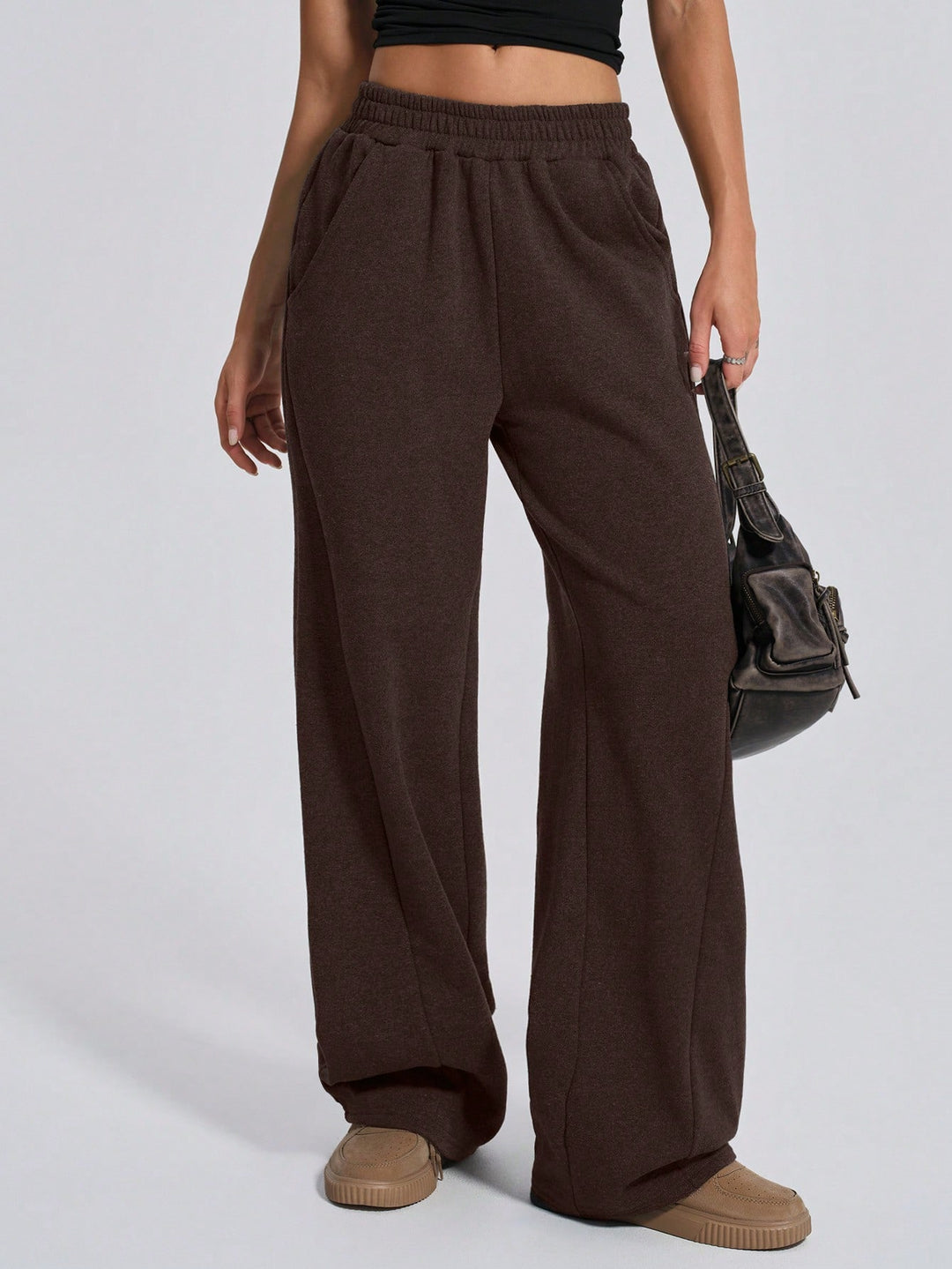 Pantaloni SHEIN, maro