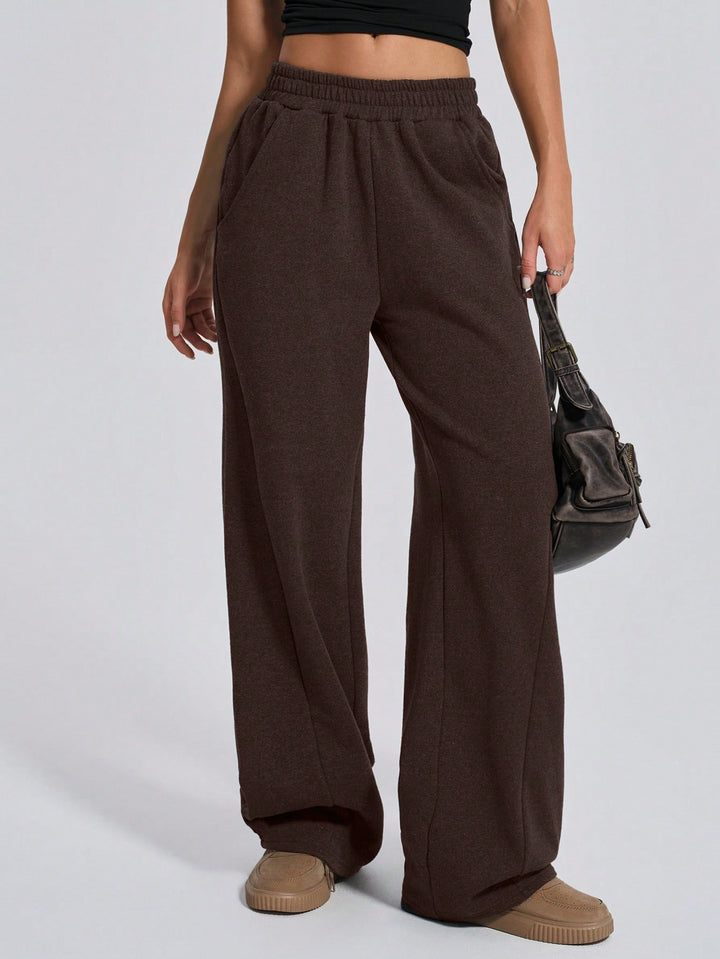 Pantaloni SHEIN, maro