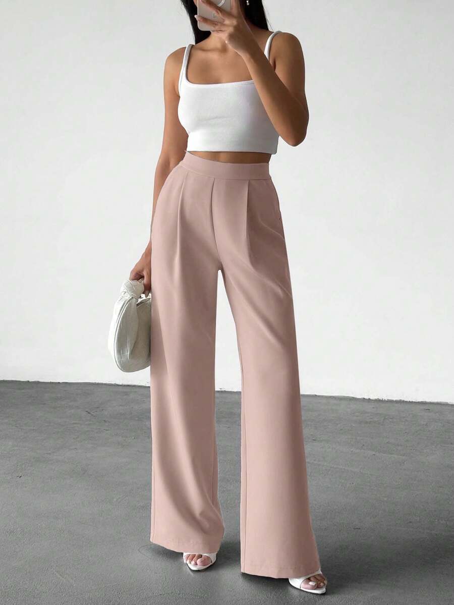Pantaloni SHEIN, roz