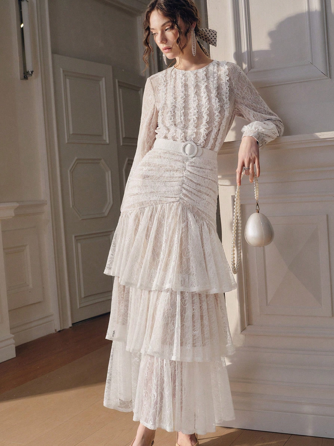 Rochie maxi SHEIN, alb