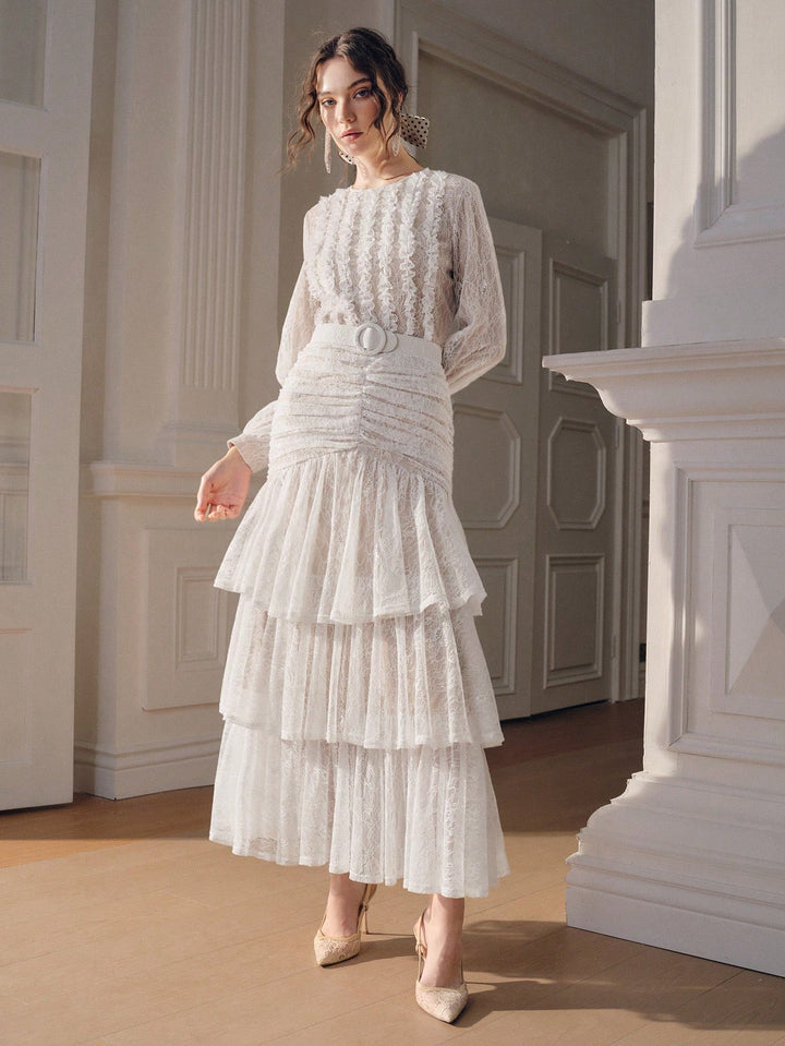 Rochie maxi SHEIN, alb