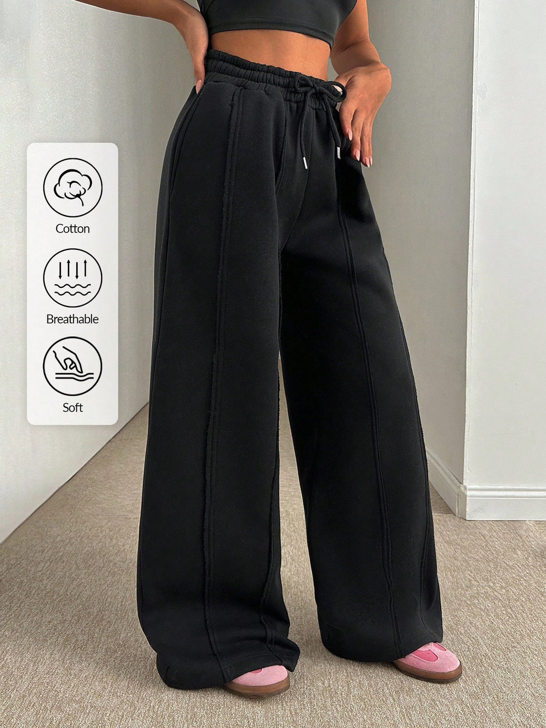 Pantaloni SHEIN, negru