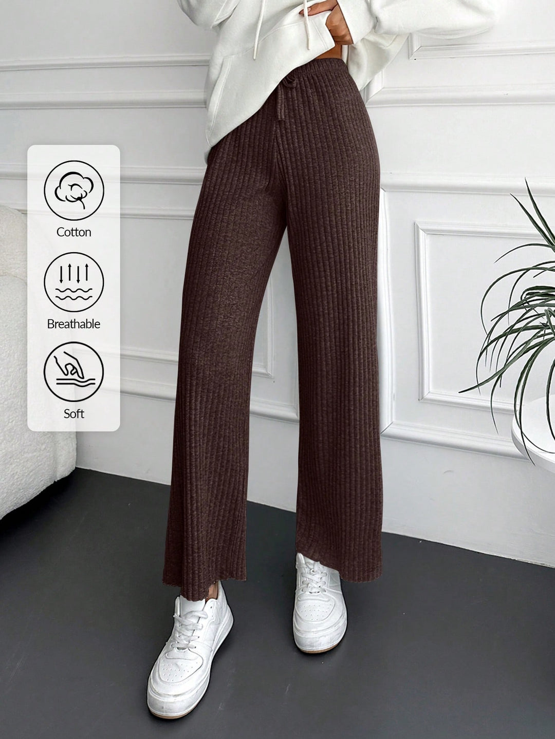 Pantaloni SHEIN, maro
