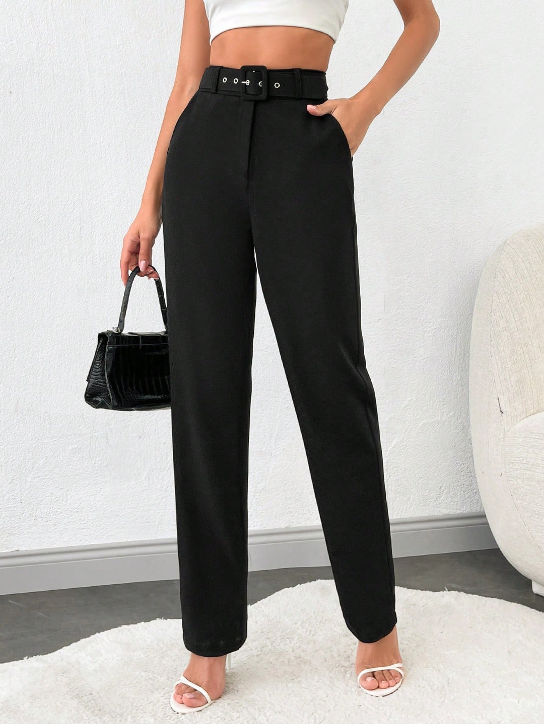 Pantaloni SHEIN, negru