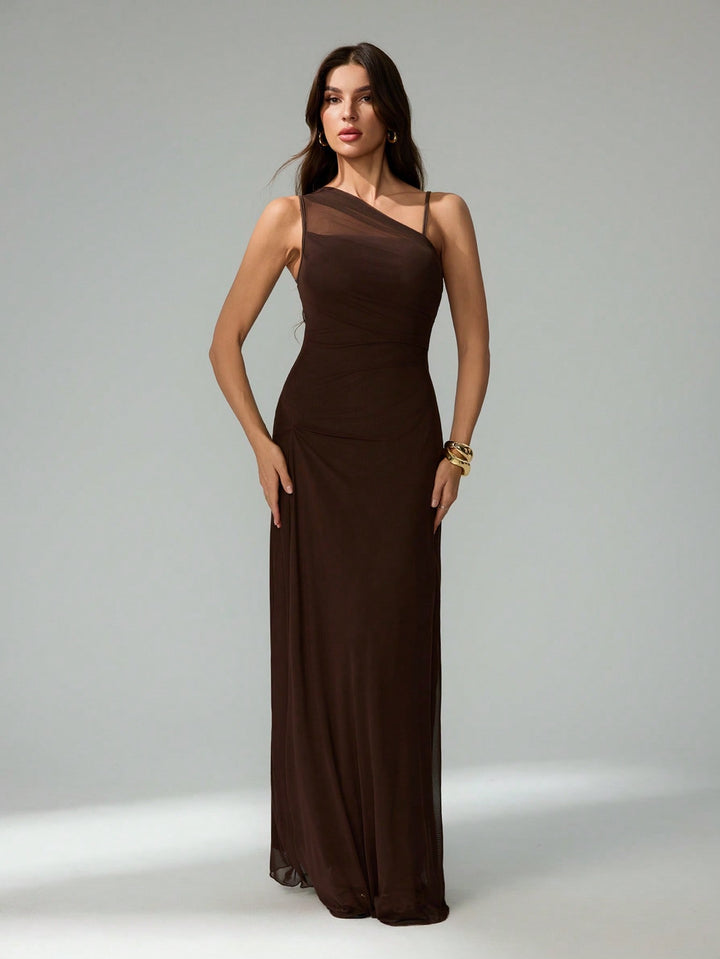 Rochie maxi SHEIN, maro