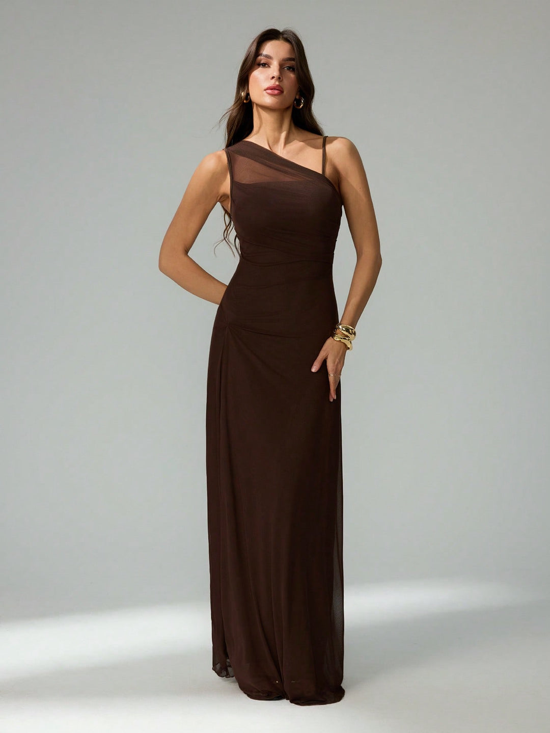 Rochie maxi SHEIN, maro