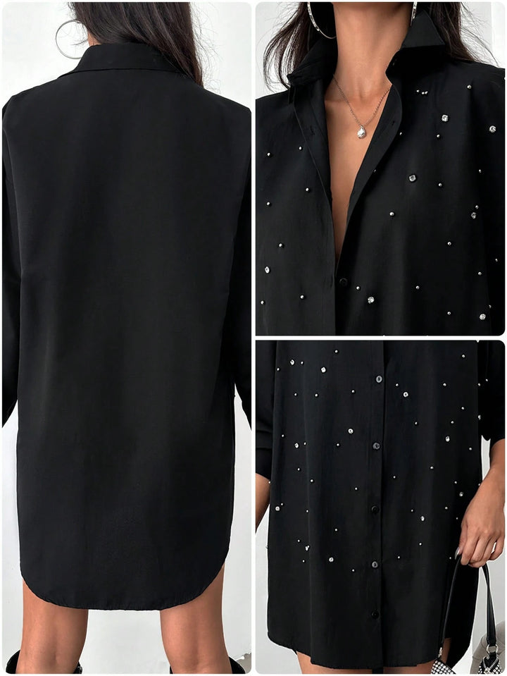 Rochie tip cămașă SHEIN, negru