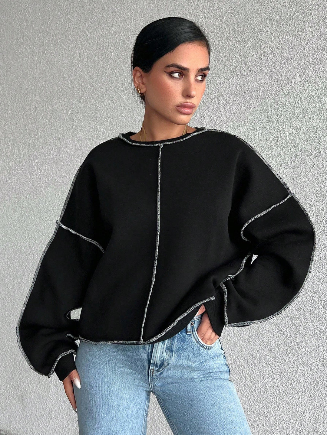 SHEIN blúz, fekete