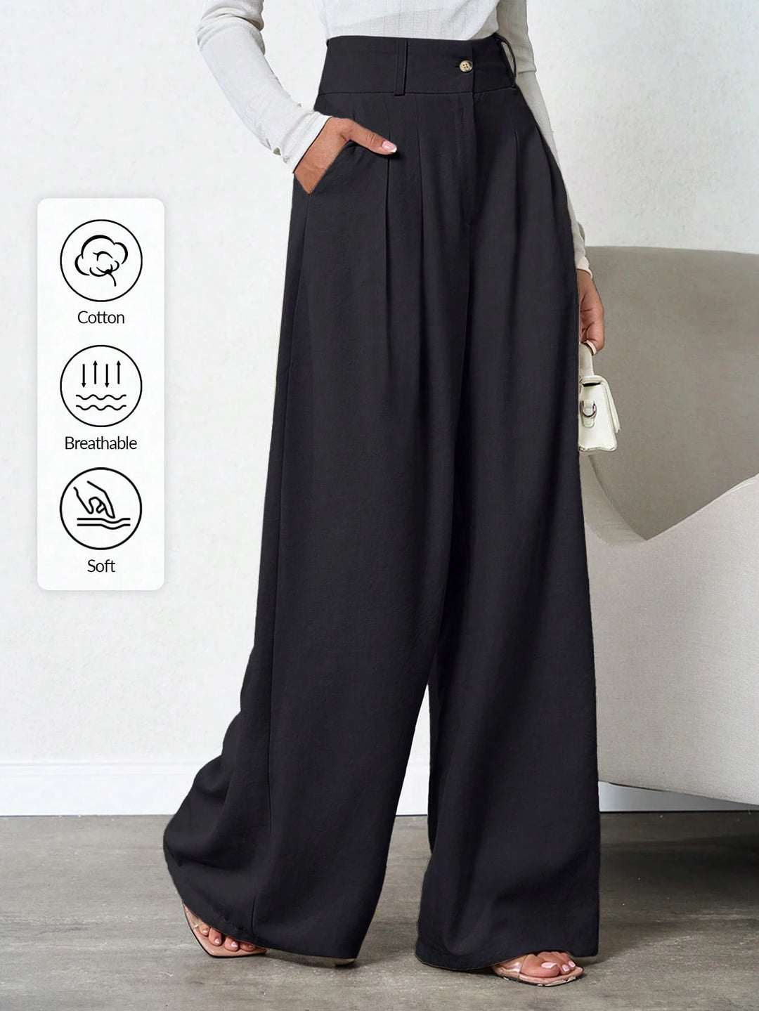 Pantaloni SHEIN, negru
