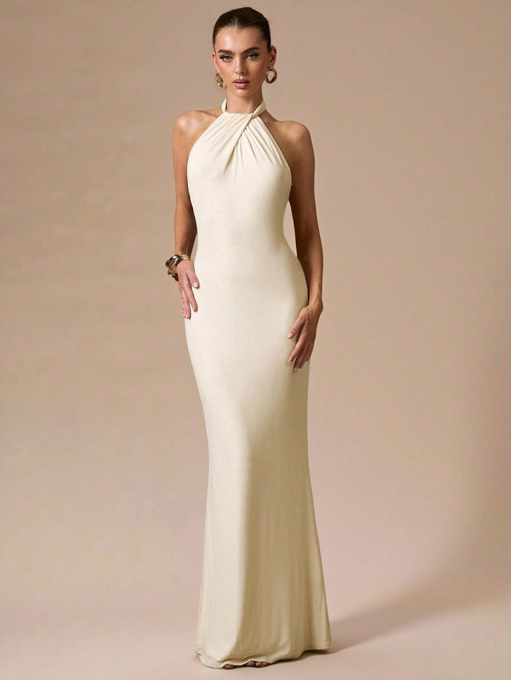 Rochie maxi SHEIN, bej