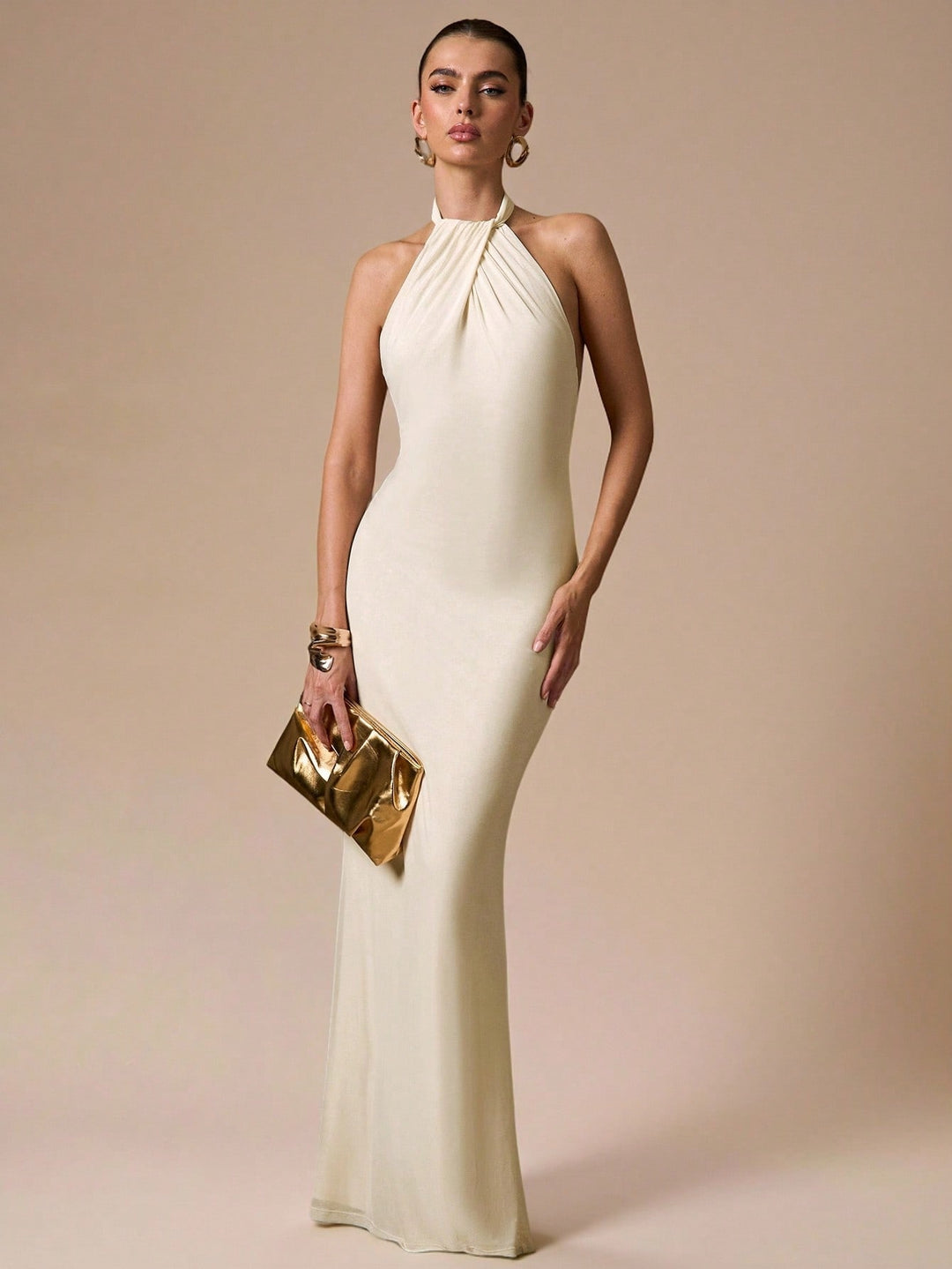Rochie maxi SHEIN, bej