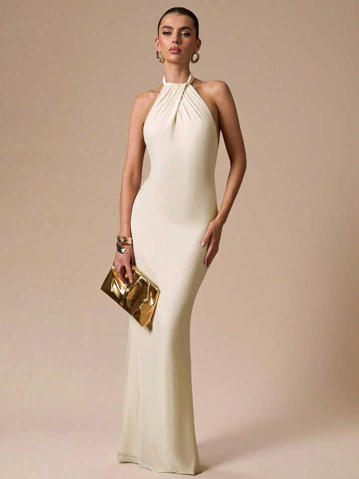 Rochie maxi SHEIN, bej