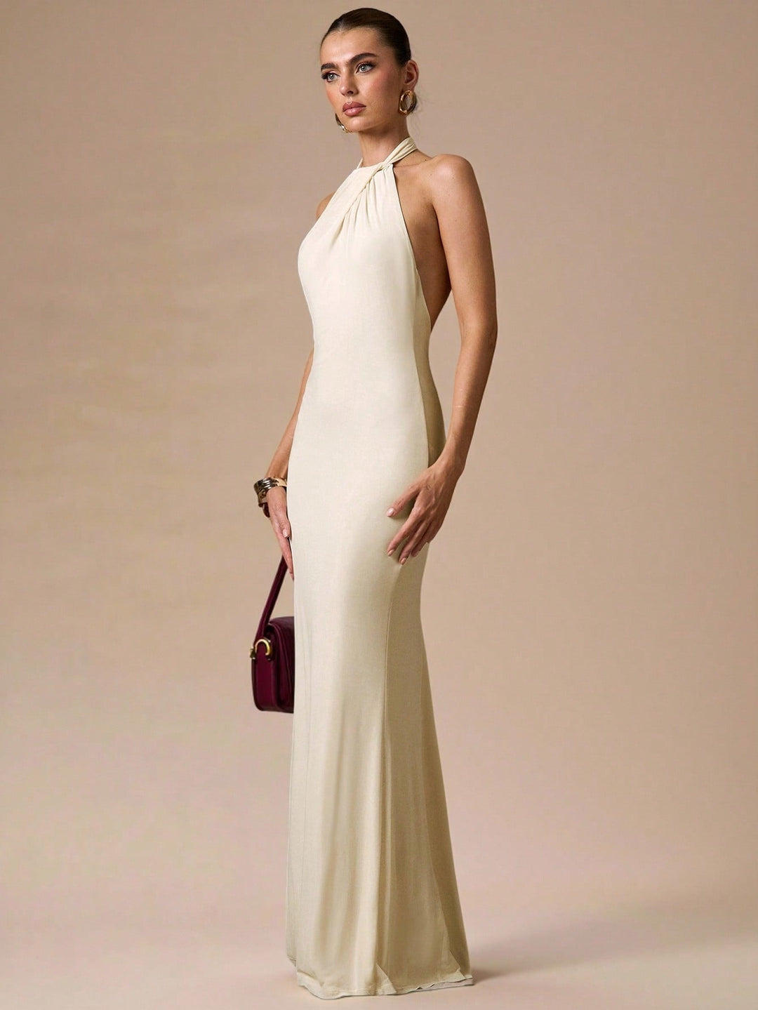 Rochie maxi SHEIN, bej