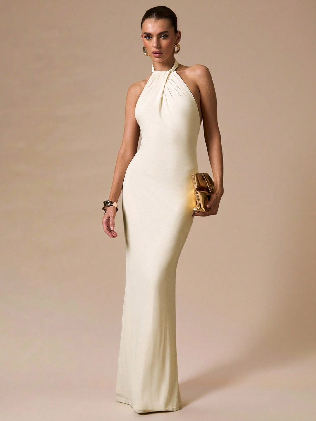 Rochie maxi SHEIN, bej