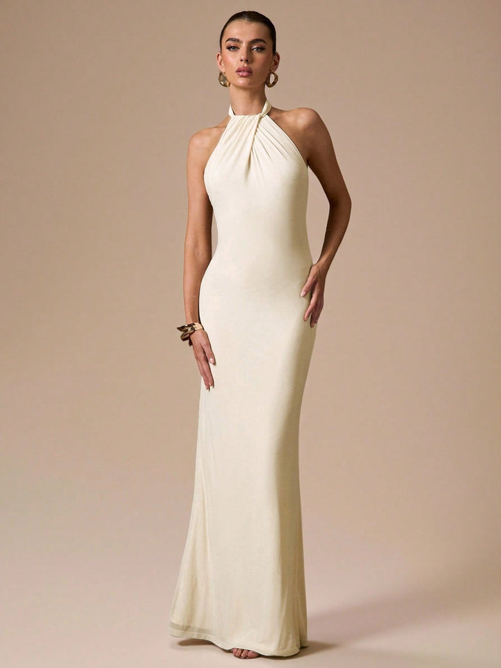 Rochie maxi SHEIN, bej