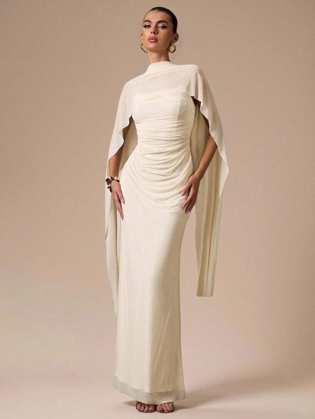 Rochie maxi SHEIN, bej
