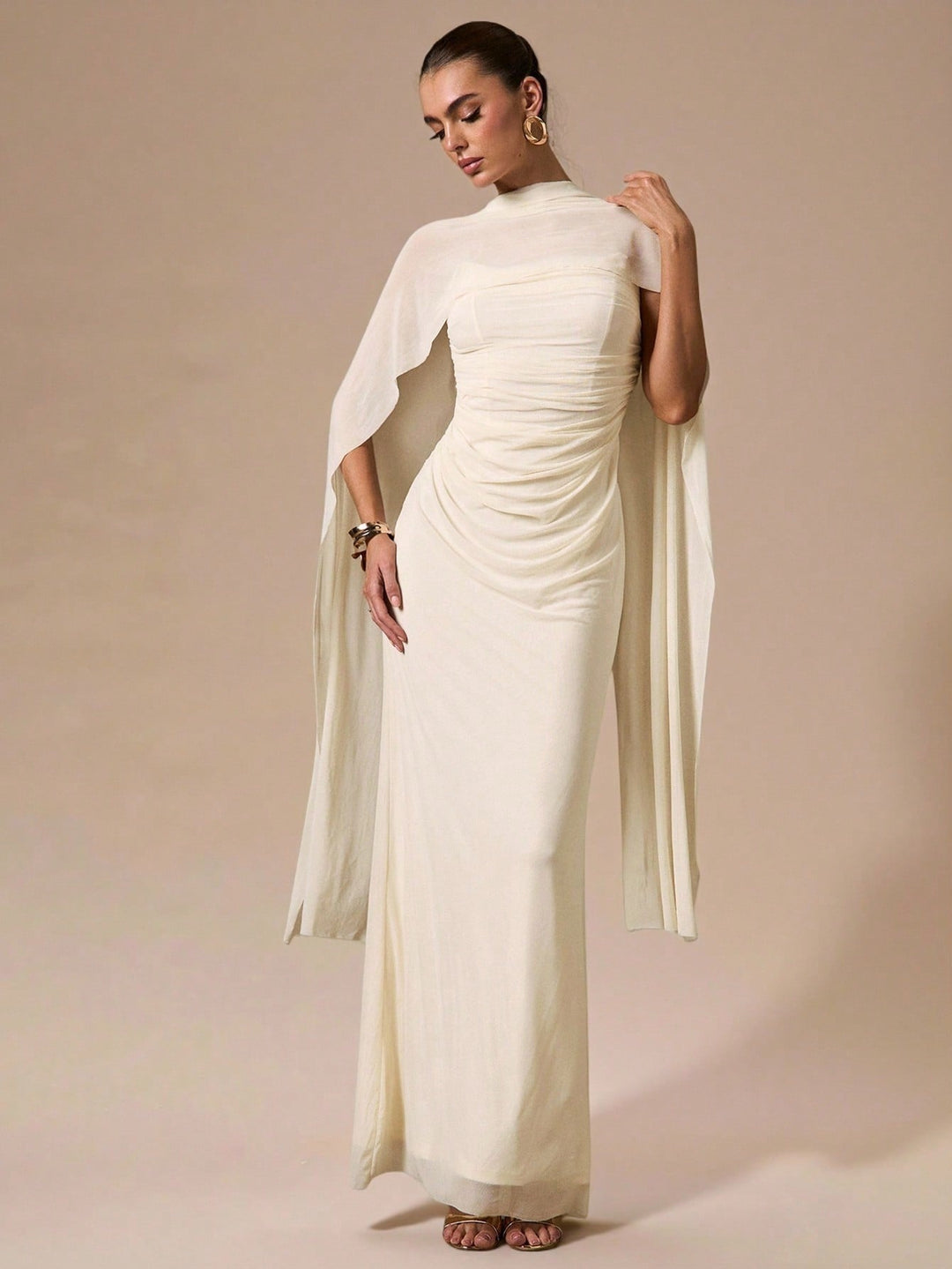 Rochie maxi SHEIN, bej