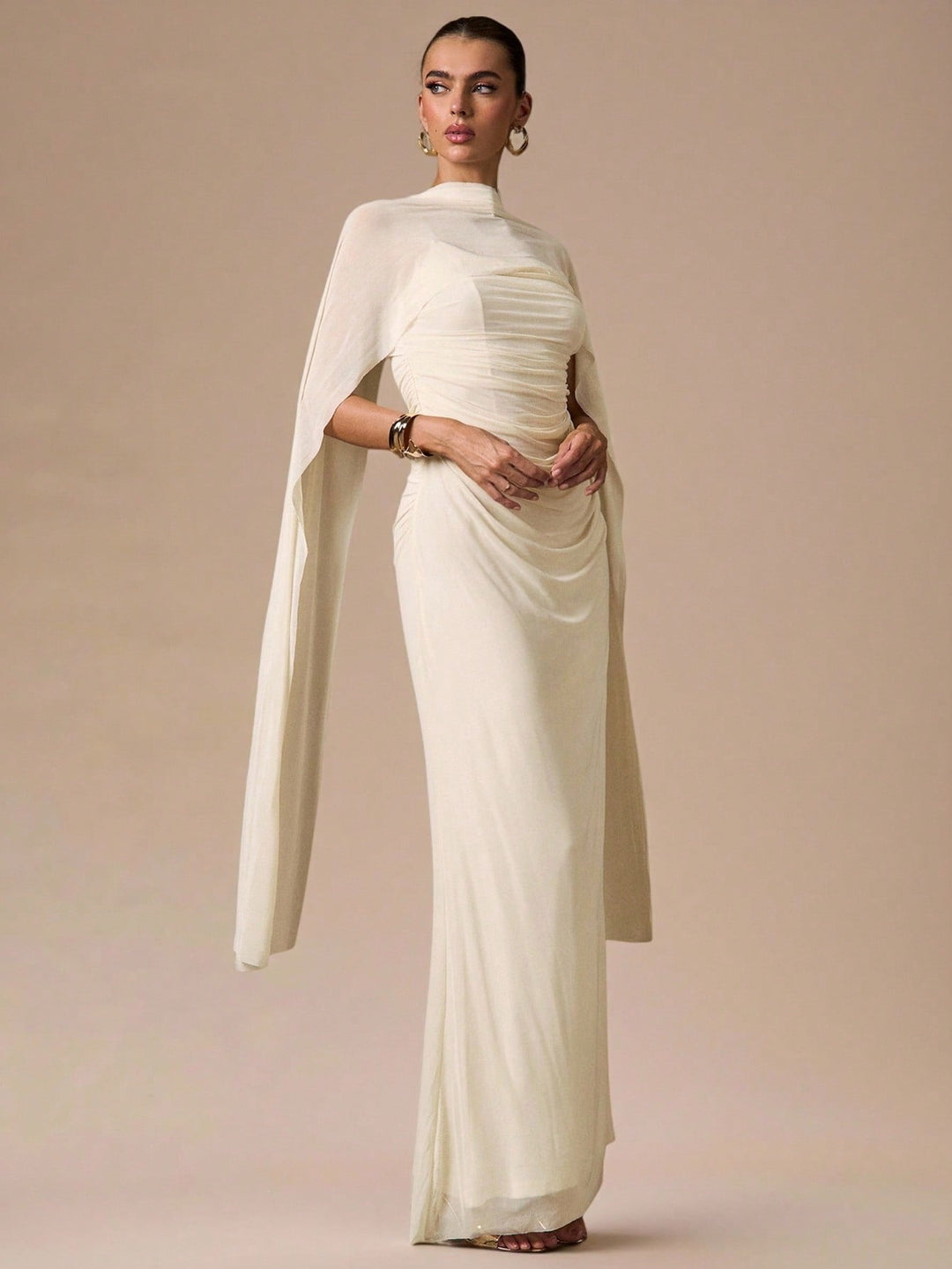 Rochie maxi SHEIN, bej