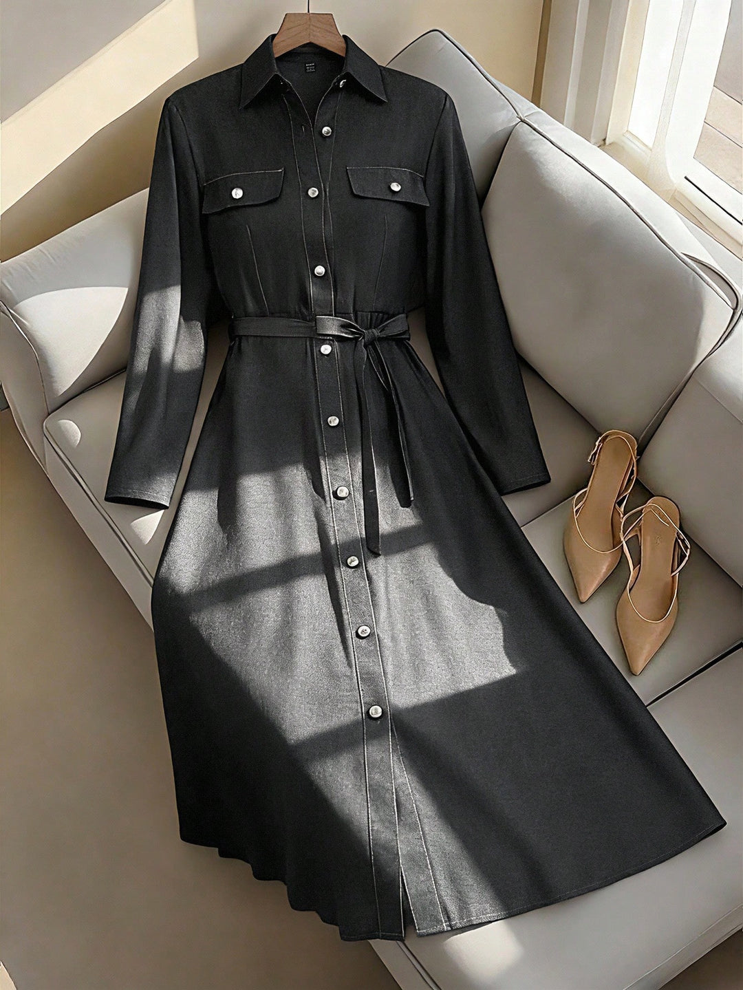 Rochie maxi SHEIN, gri