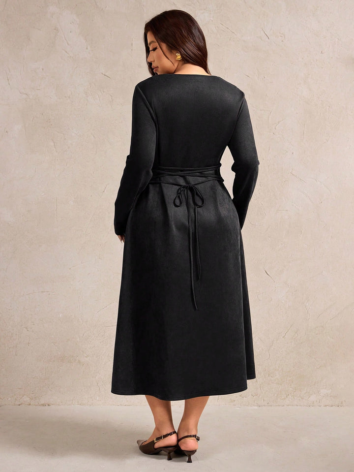 SHEIN maxi ruha, fekete
