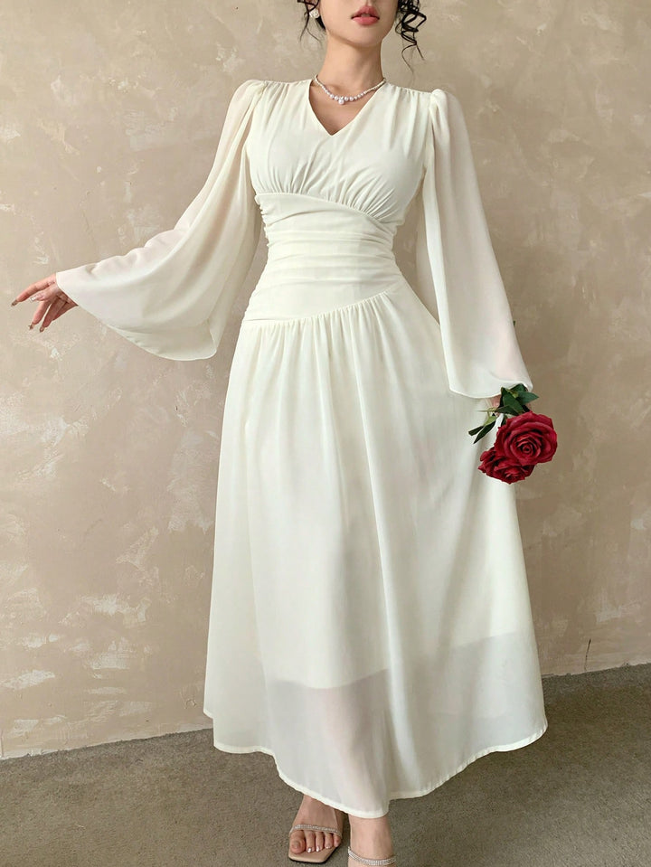 Rochie maxi SHEIN, bej
