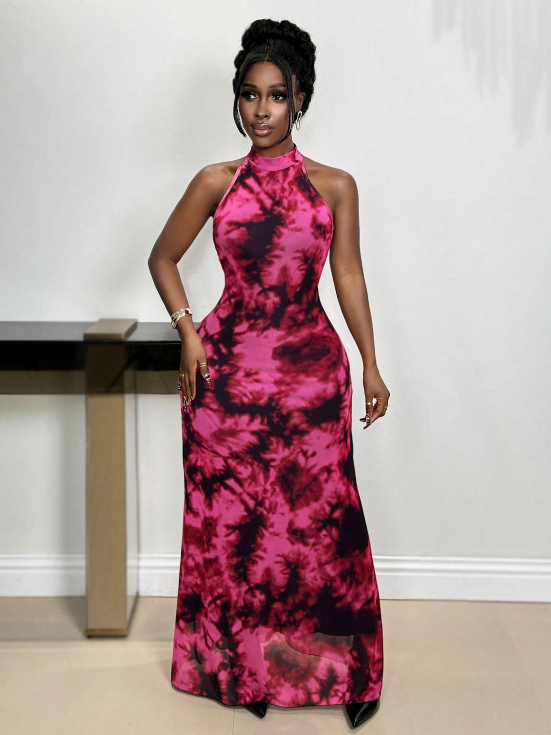 Rochie maxi SHEIN, roz