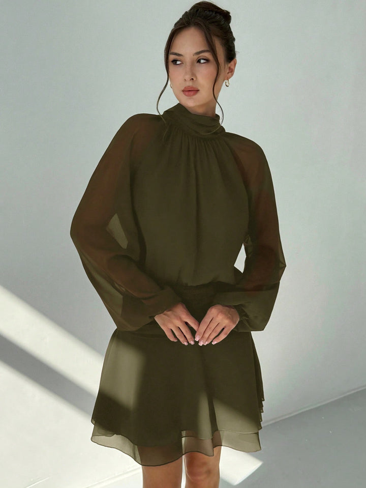 Rochie mini SHEIN, kaki