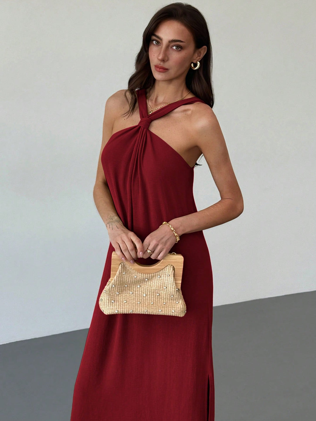 Rochie maxi SHEIN, vișiniu