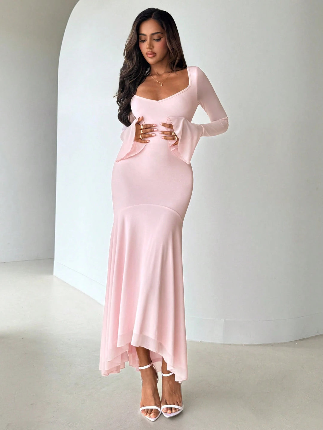 Rochie maxi SHEIN, roz