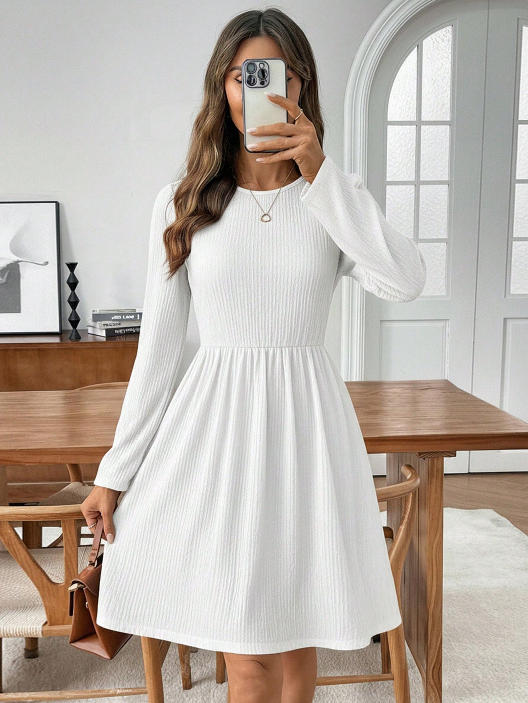 Rochie mini SHEIN, alb