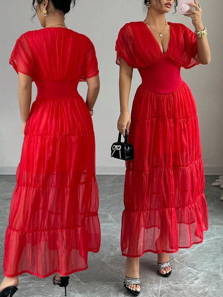 SHEIN maxi ruha, piros