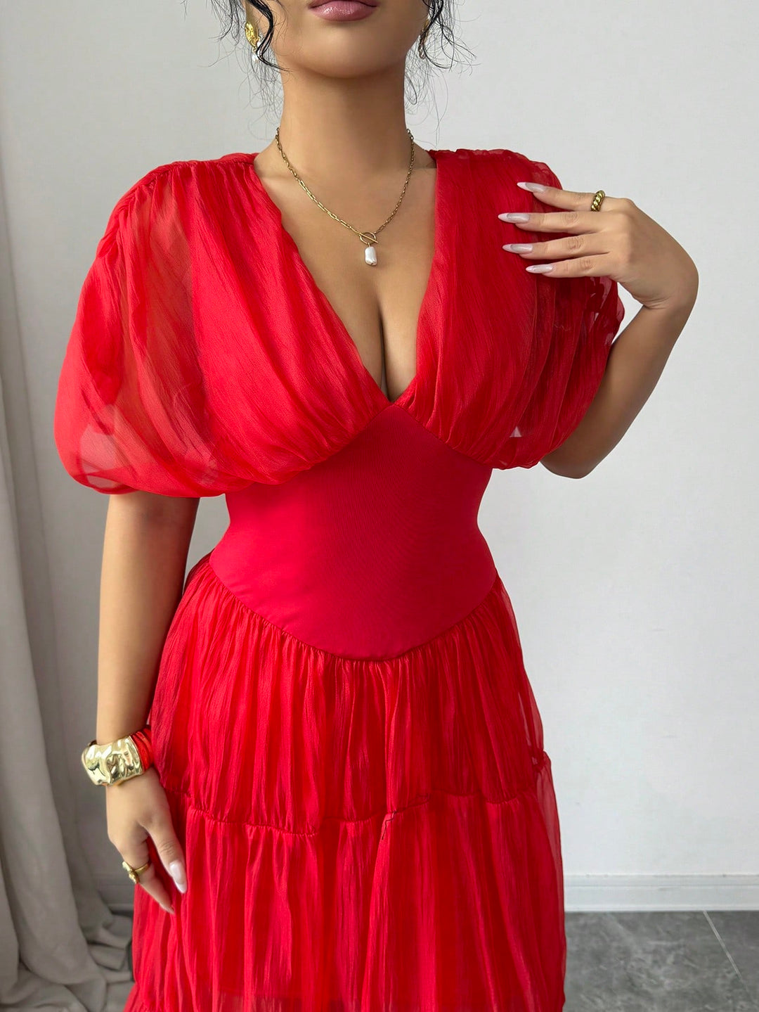 Rochie maxi SHEIN, roșu