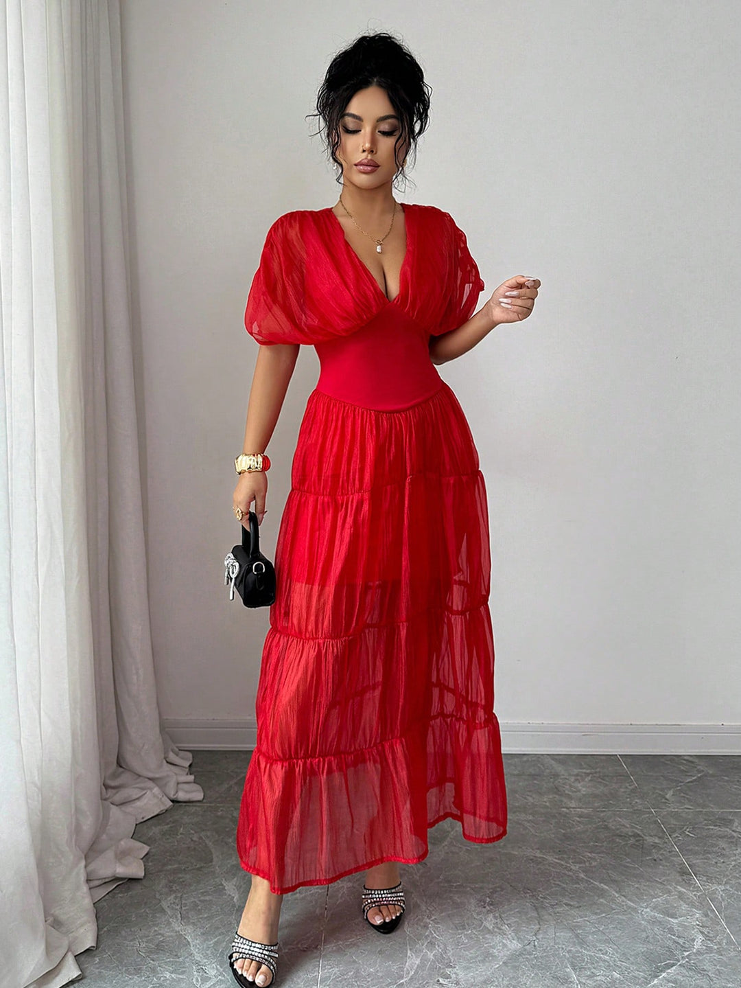 Rochie maxi SHEIN, roșu