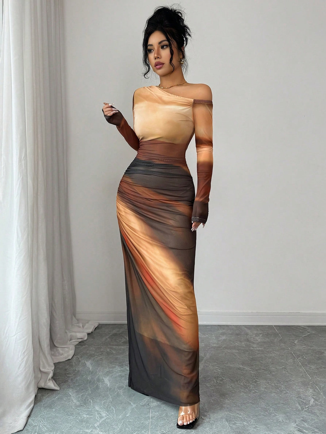 Rochie maxi SHEIN, mix culori