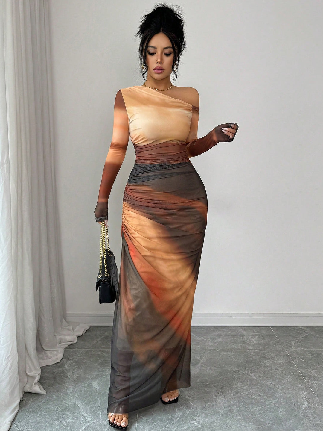 Rochie maxi SHEIN, mix culori
