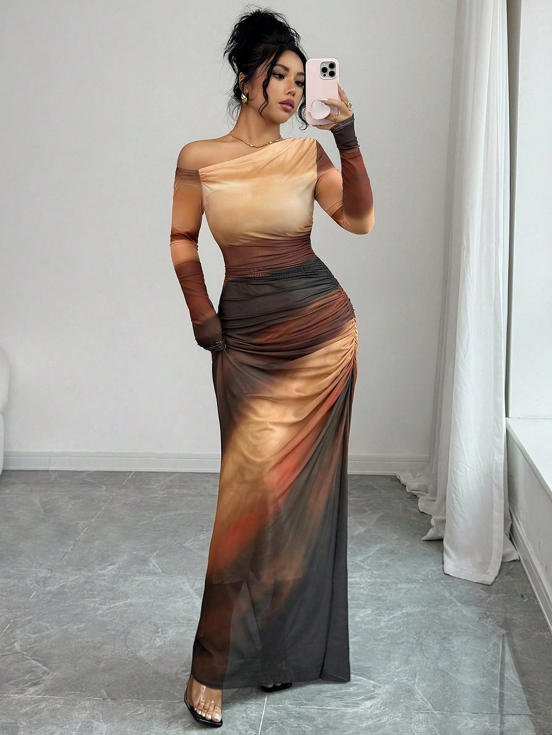 Rochie maxi SHEIN, mix culori