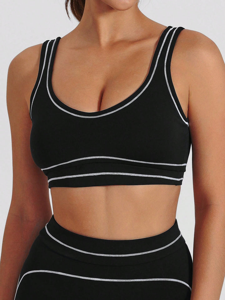 Bustieră sport SHEIN, negru