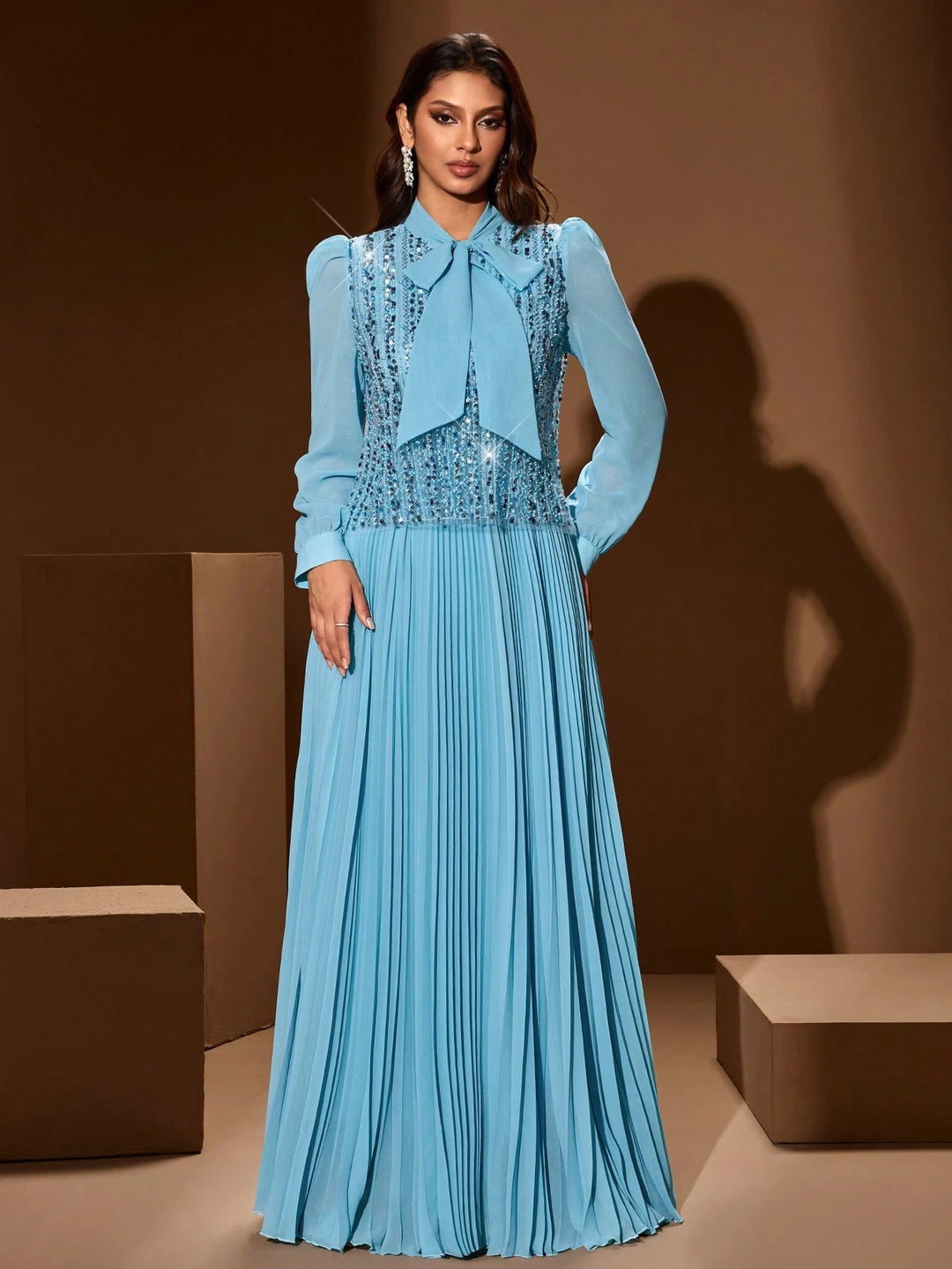 Rochie maxi SHEIN, albastru