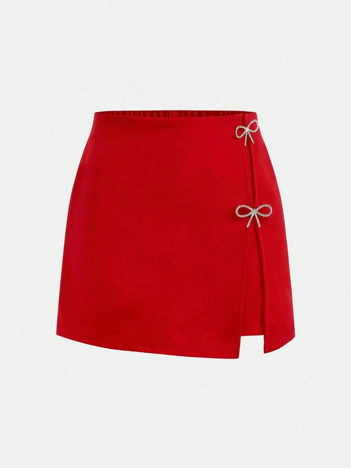 Pantaloni scurți SHEIN, roșu